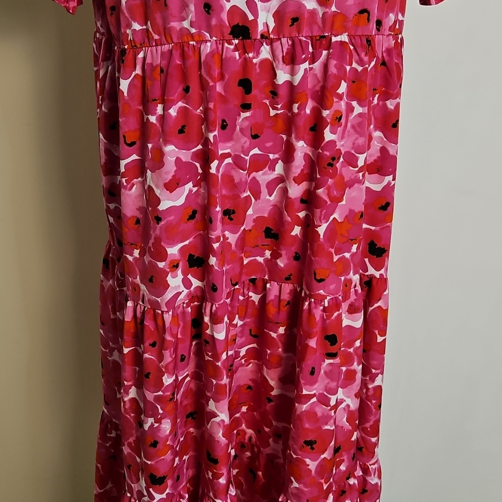 Floral Pink Maxi Dress Size Large - Picture 3 of 6